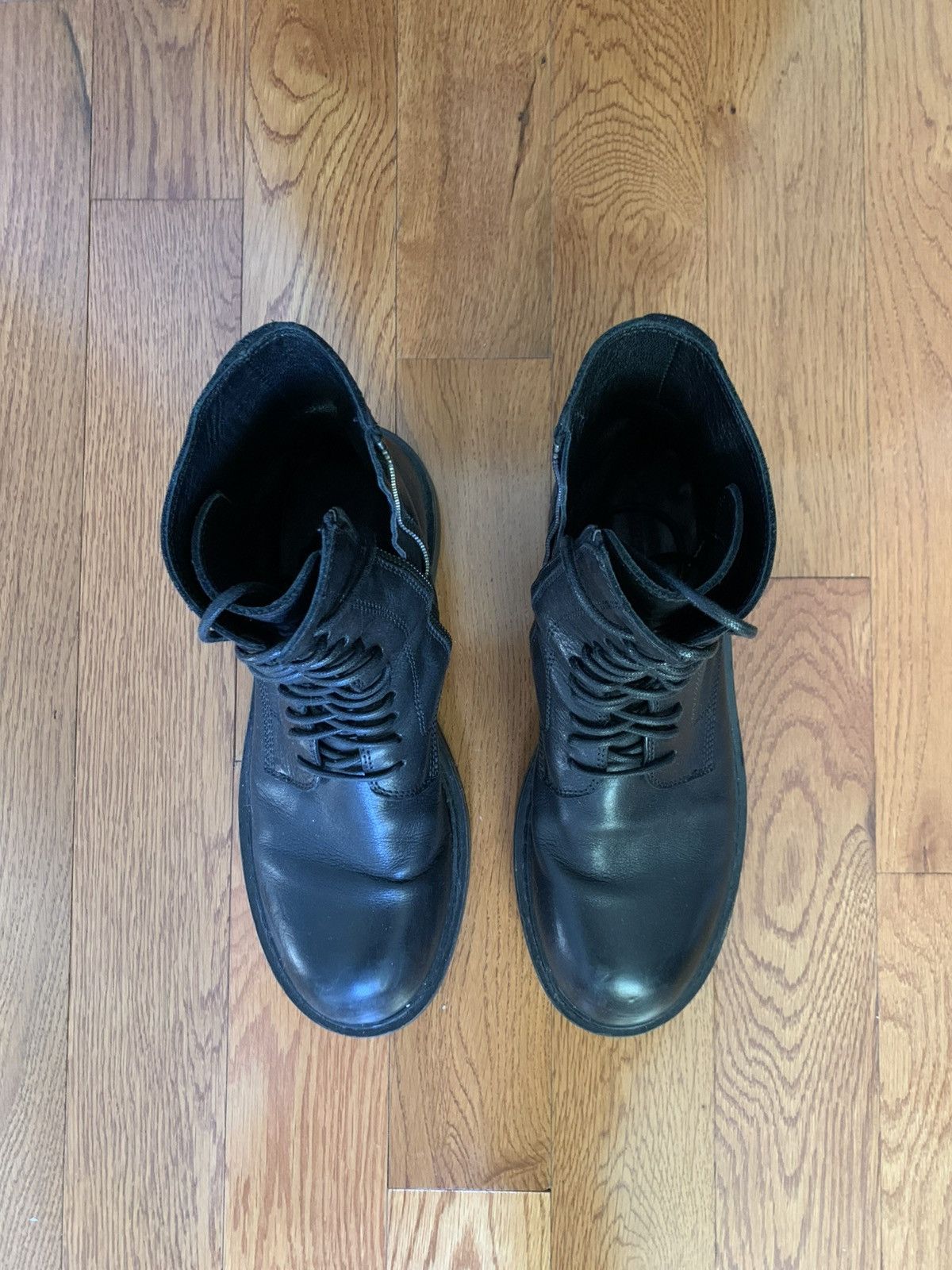 Ann Demeulemeester Ann Demeulemeester Black Lace-up Combat Boots Size US 9 / EU 42 - 5 Thumbnail
