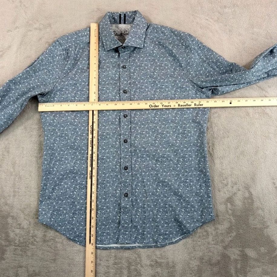 Robert Graham Robert Graham Modern American Flip Cuff Tailored Fit Shirt Chambray Blue Large Size US L / EU 52-54 / 3 - 5 Thumbnail