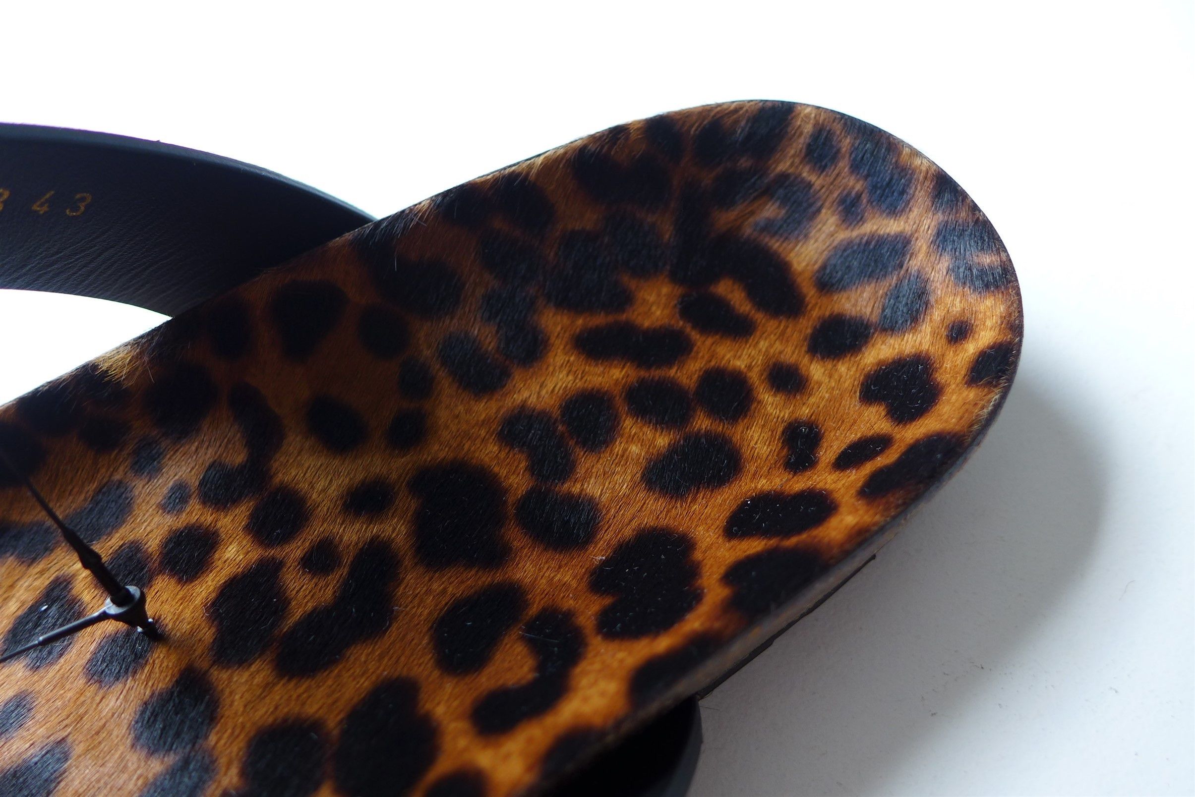 Saint Laurent Paris Saint Laurent Jimmy Sandals - Leopard Print Calf Fur Size US 10 / EU 43 - 11 Thumbnail