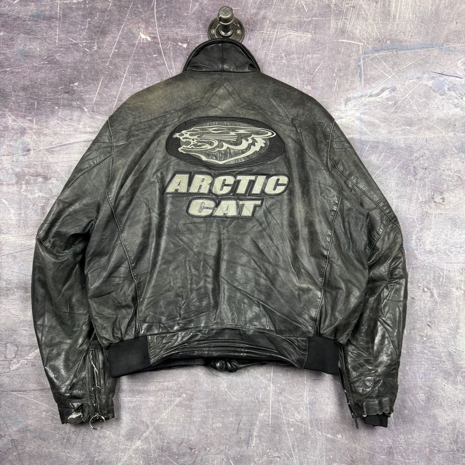 Vintage 00's Black Arctic Wear Arctic Cat Bomber Jacket 0206 Size US L / EU 52-54 / 3 - 2 Thumbnail