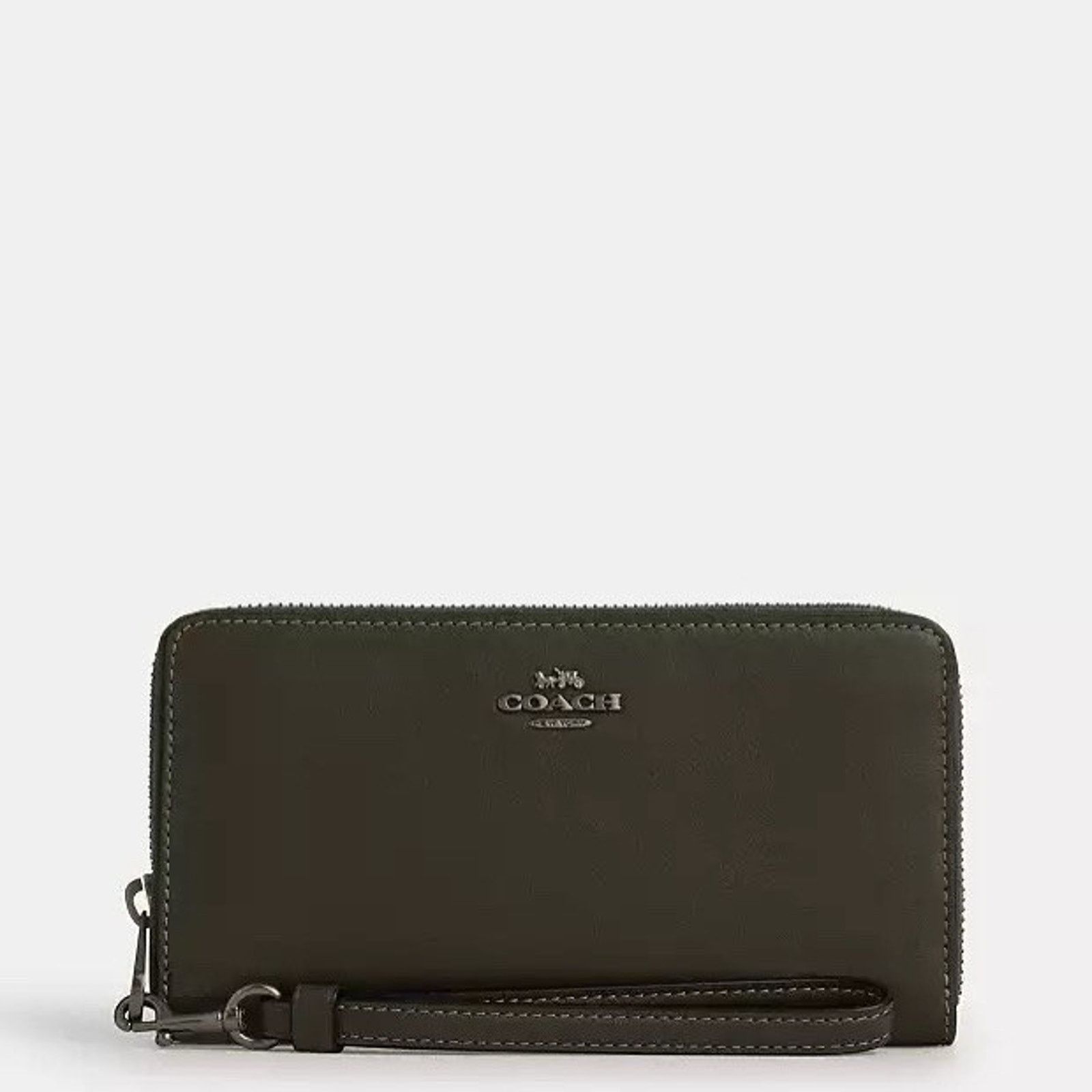 Coach NWT Coach Long Zip Around Phone Wallet CR623 Uniform Green Size ONE SIZE - 6 Thumbnail