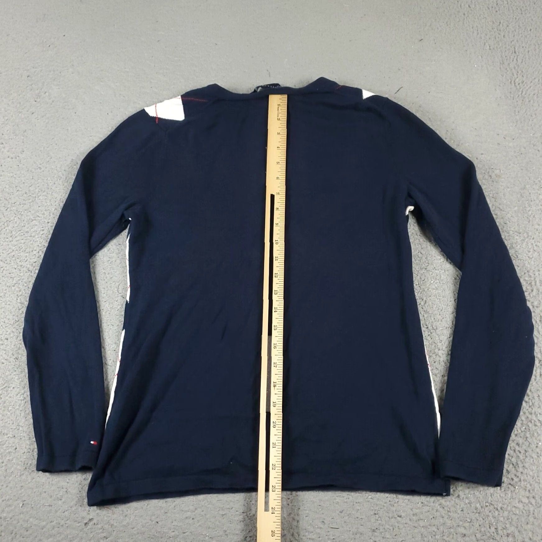 Tommy Hilfiger Tommy Hilfiger Argyle Sweater Women's Medium Blue Pullover Size M / US 6-8 / IT 42-44 - 5 Thumbnail
