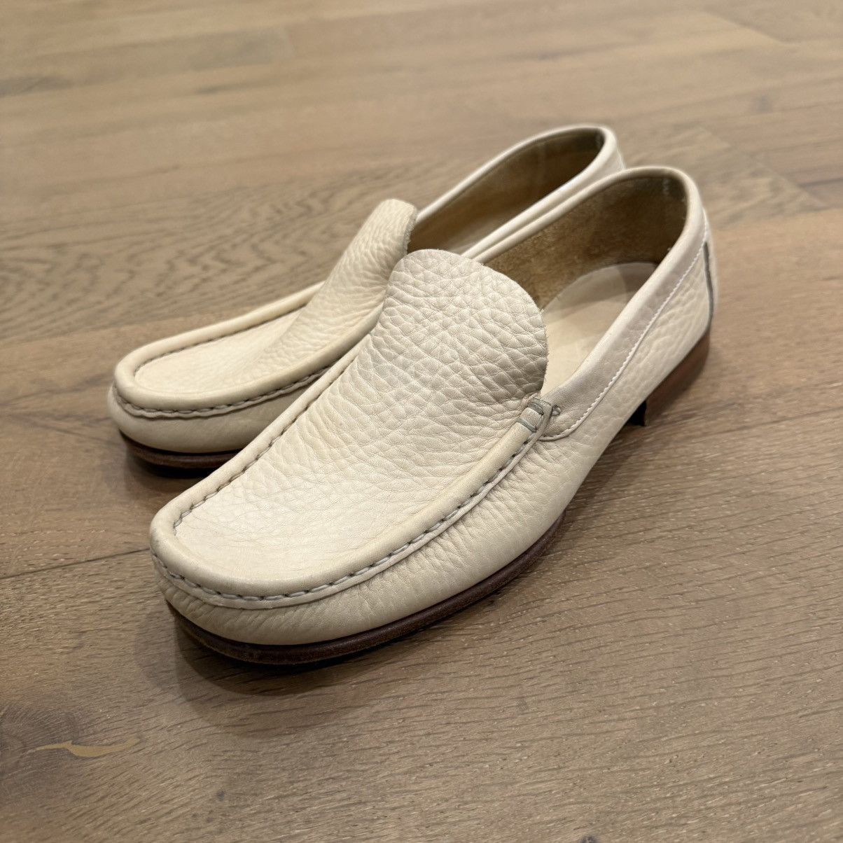 Paul Smith Vintage Paul Smith Cream Leather Loafers Size US 9.5 / EU 42-43 - 1 Thumbnail
