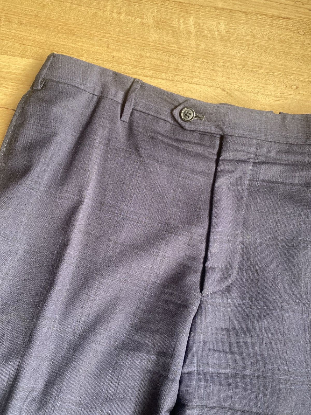 Corneliani Corneliani Navy Pleated Trousers Size 52R - 2 Thumbnail