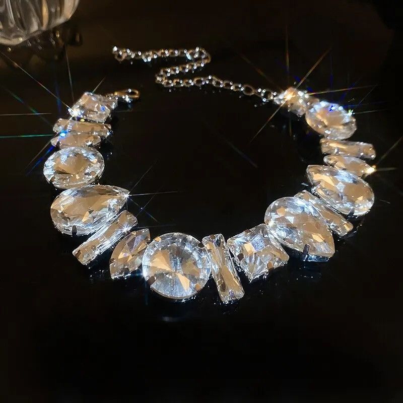 Jewelry Crystal Choker Necklace Size ONE SIZE - 1 Thumbnail