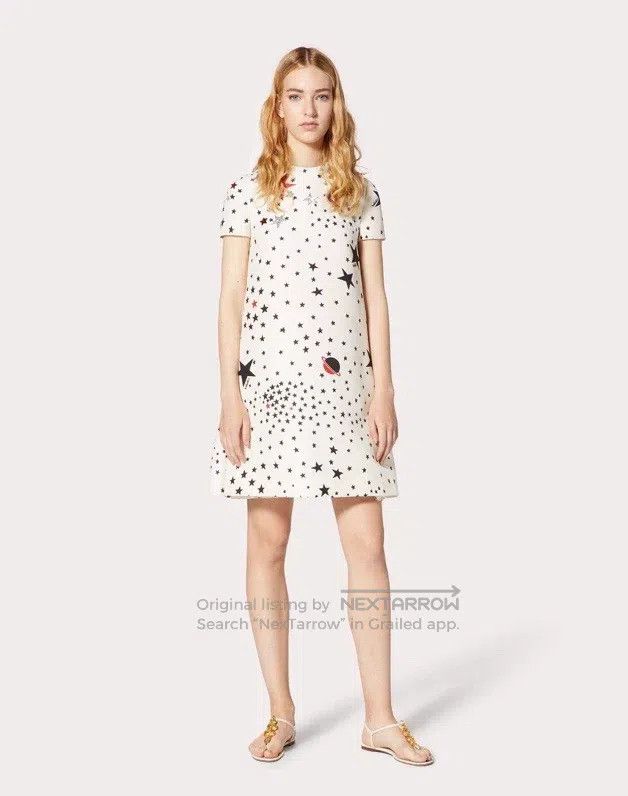 Valentino Valentino White dress embroidered with stars Size S / US 4 / IT 40 - 3 Thumbnail