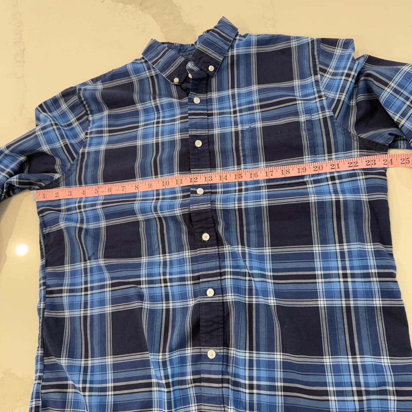 Dockers Dockers Long Sleeve Button Up Blue Plaid Shirt Mens Size 2XL Size US XXL / EU 58 / 5 - 4 Thumbnail