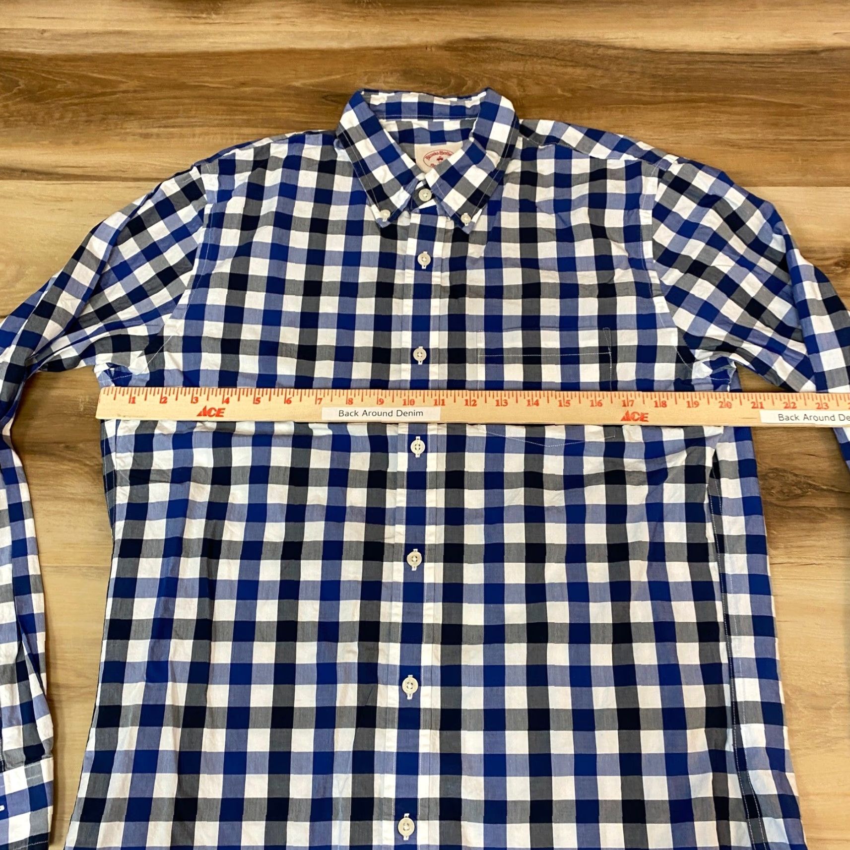 Brooks Brothers Brooks Brothers Shirt mens Medium Button Down Shirt Gingham Check Blue Fleece Adult Medium Sleeve Long Button-Up Casual Mens Shirt Womens? Size US M / EU 48-50 / 2 - 7 Thumbnail