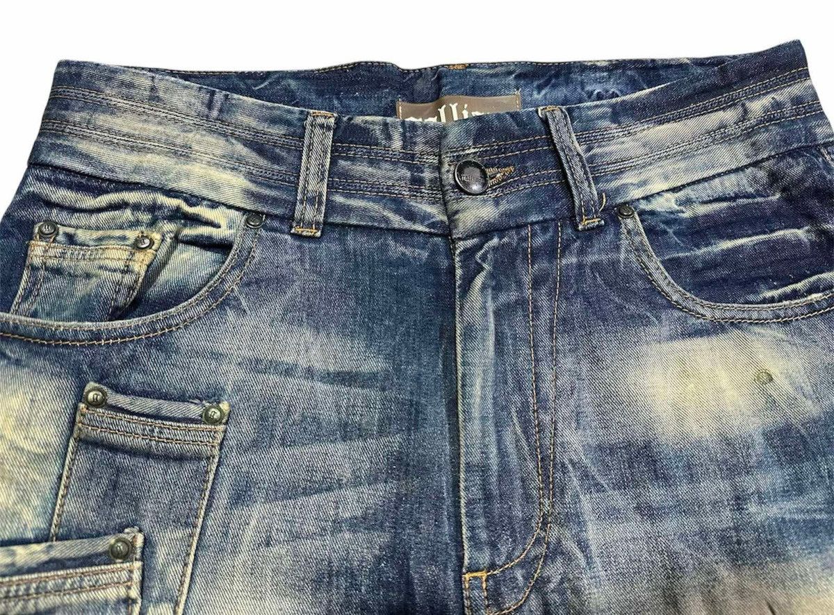Designer × John Galliano 🔥Y2K Archived Galliano Gimmick Pocket Distressed Denim Size US 34 / EU 50 - 8 Thumbnail