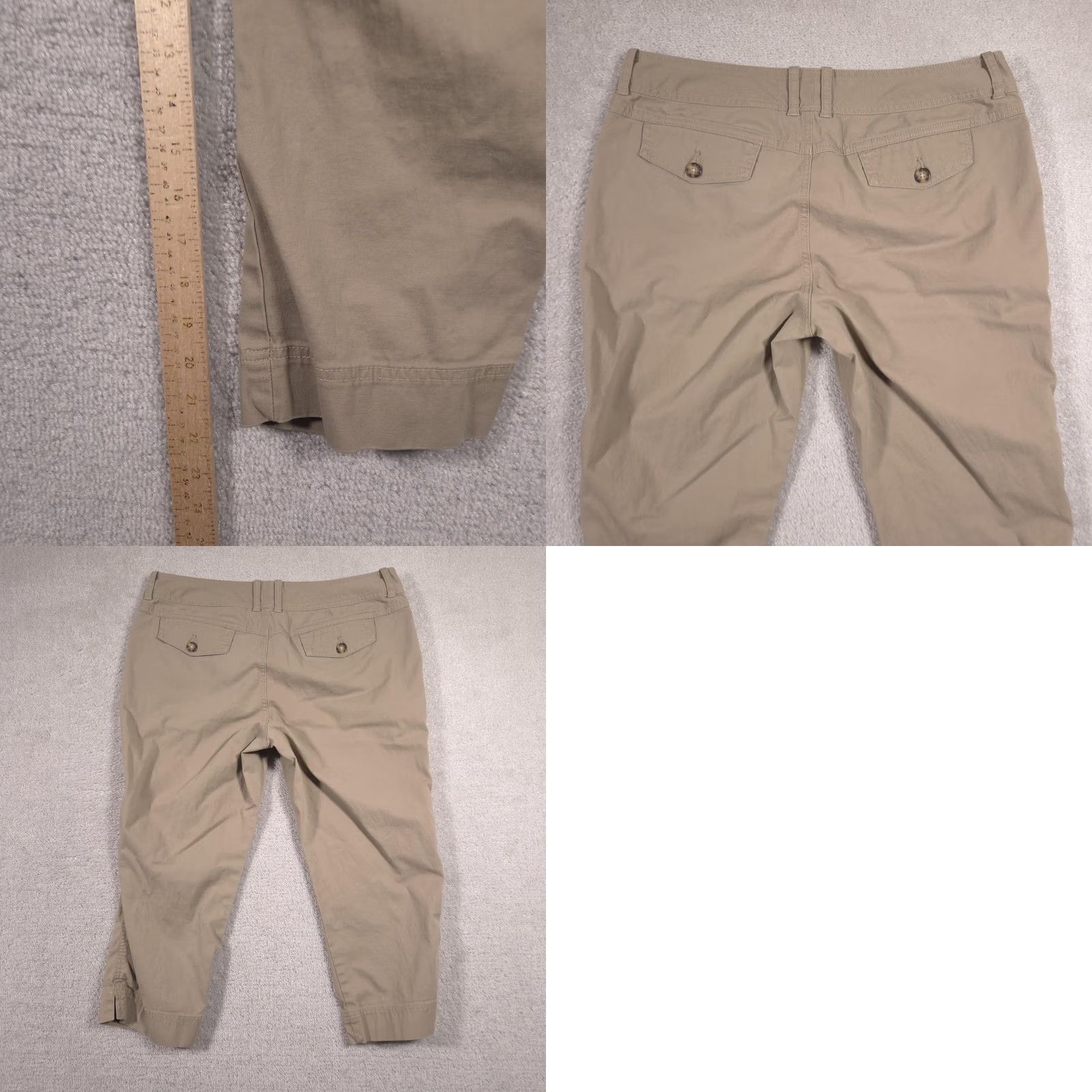 Eddie Bauer Eddie Bauer Pants Womens 14 Beige Shaw Twill Capri Straight Leg Stretch Chino Size 36" / US 14 / IT 50 - 9 Thumbnail