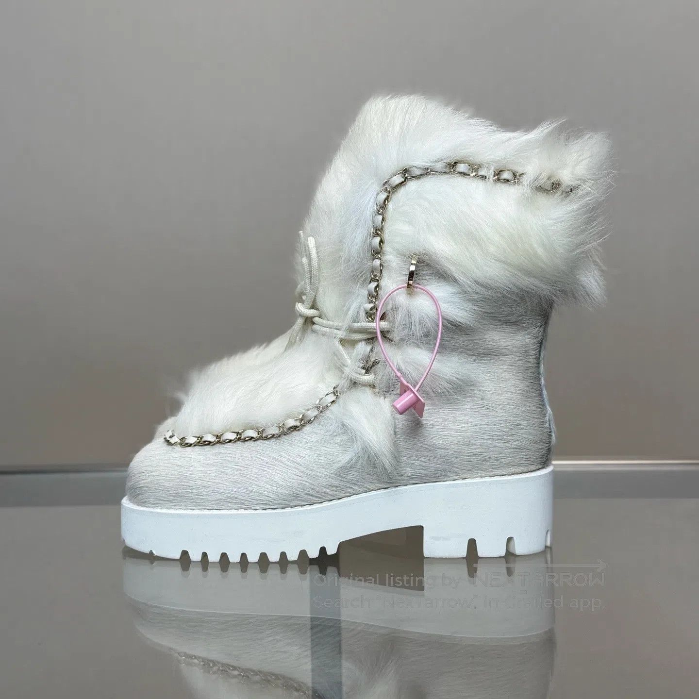 Chanel Chanel Chain-strap leather mid-calf boots Size US 6.5 / IT 36.5 - 2 Thumbnail