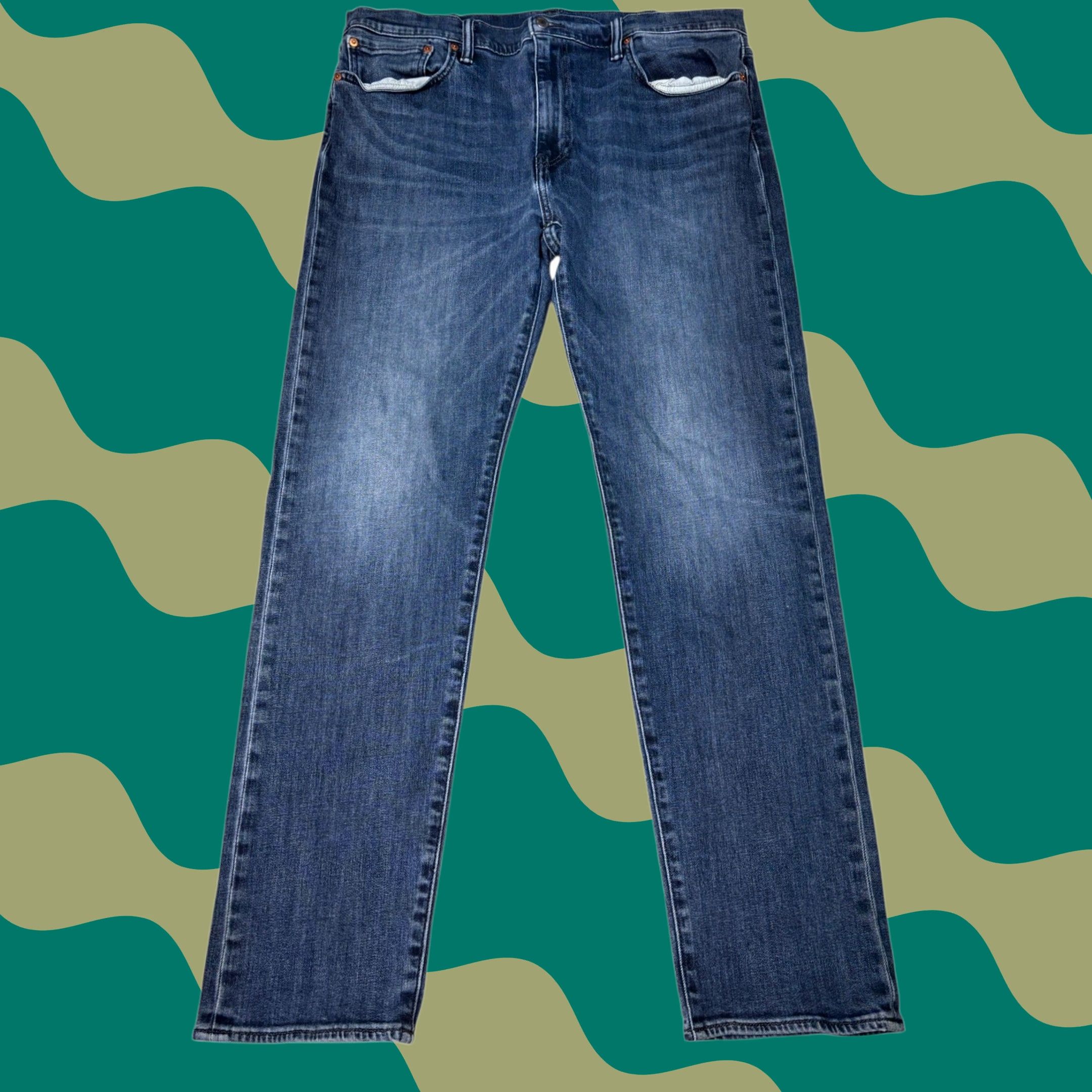CO Levi Strauss Co 502 Jeans Mens Regular Dark Wash Stretch Denim Straight 38x34 Size US 38 / EU 54 - 1 Thumbnail