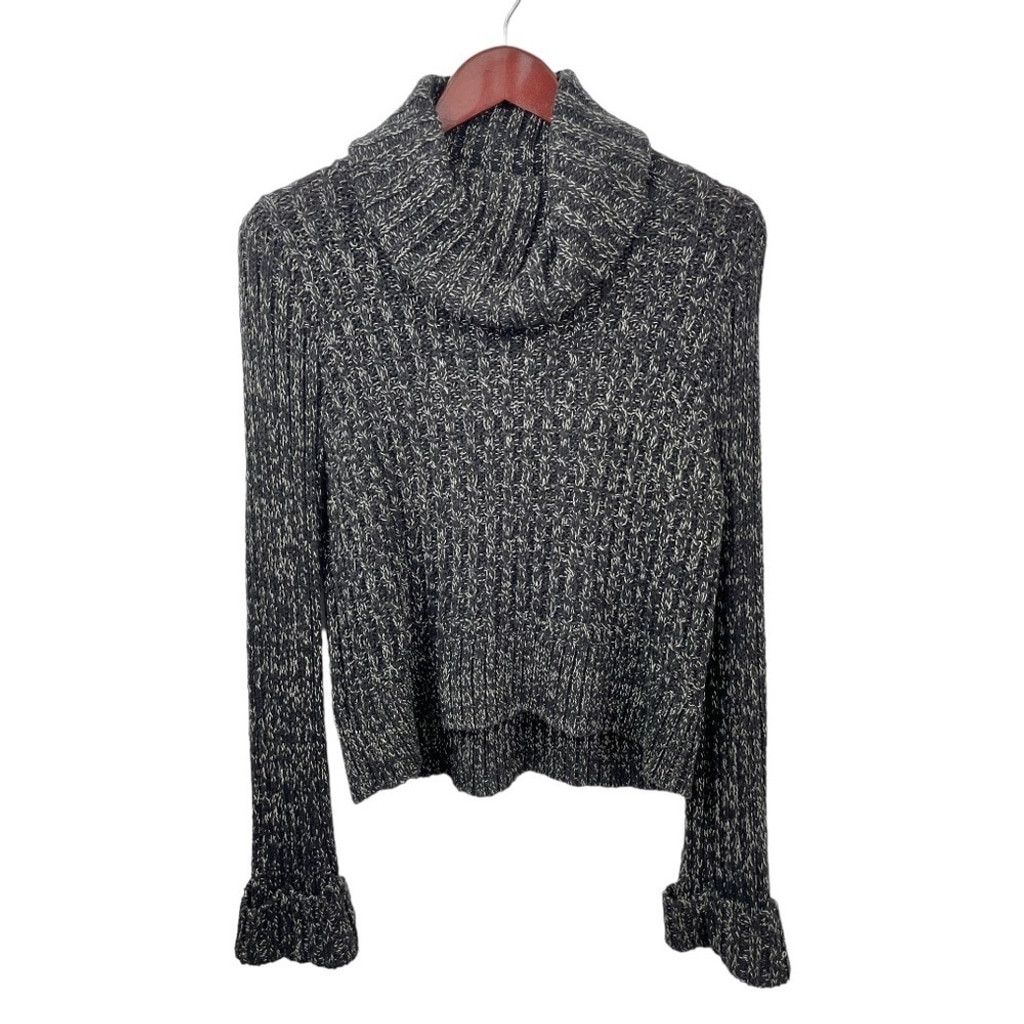 Free People Free People Black Marled Twisted Cable Knit Jumper Size M Size M / US 6-8 / IT 42-44 - 5 Thumbnail