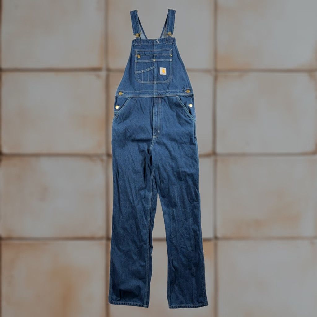 Carhartt Carhartt Overalls Mens 32x34 Blue Denim Workwear OR4672 Size US 32 / EU 48 - 1 Thumbnail