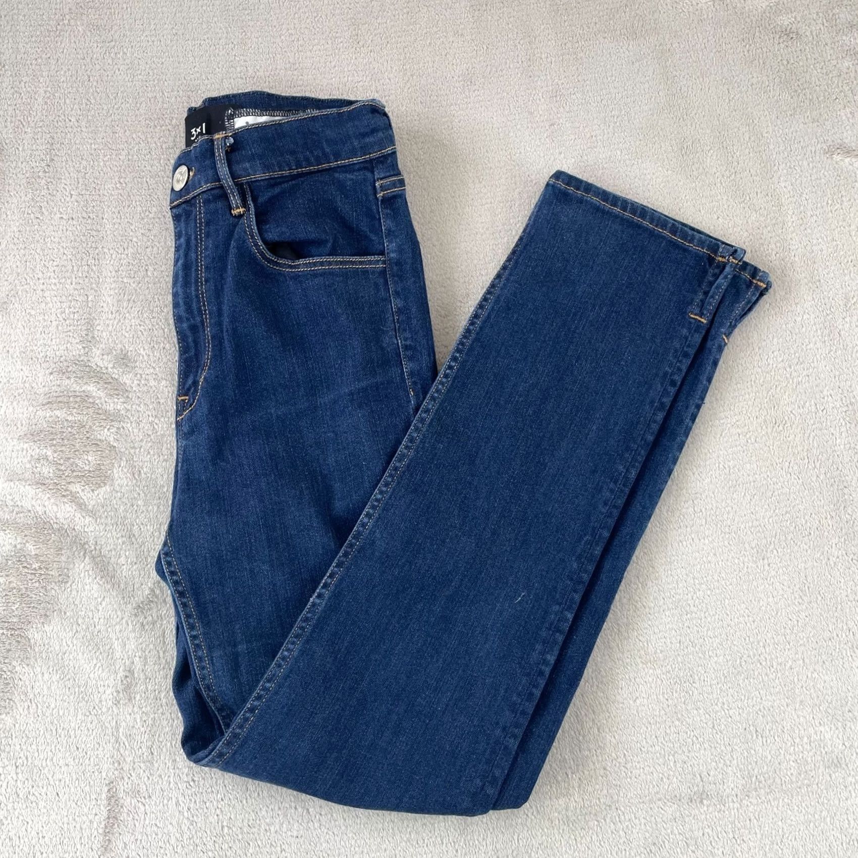3x1 3x1 NYC Jeans Women 26 Blue Slim Fit Zip Fly 5 Pocket Stretch Desinger Shirt Size 26" / US 2 / IT 38 - 4 Thumbnail