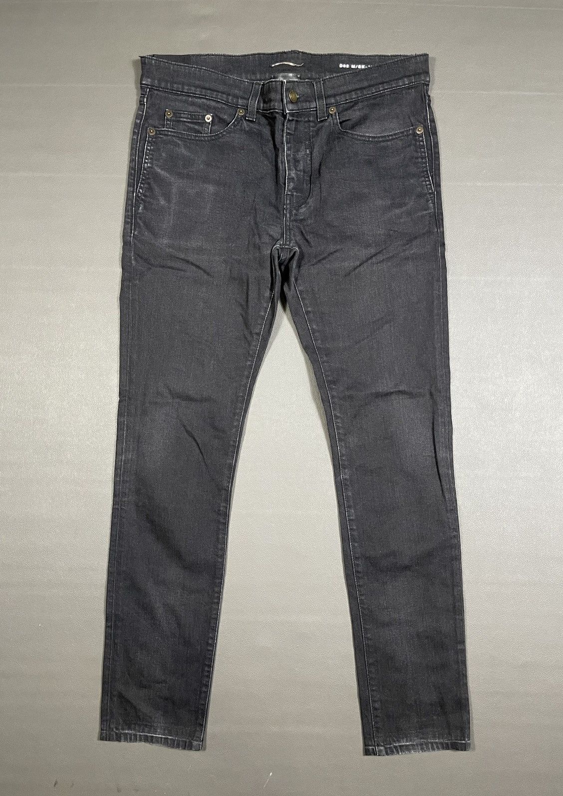 Saint Laurent Paris x Hedi Slimane Charcoal Black Jeans