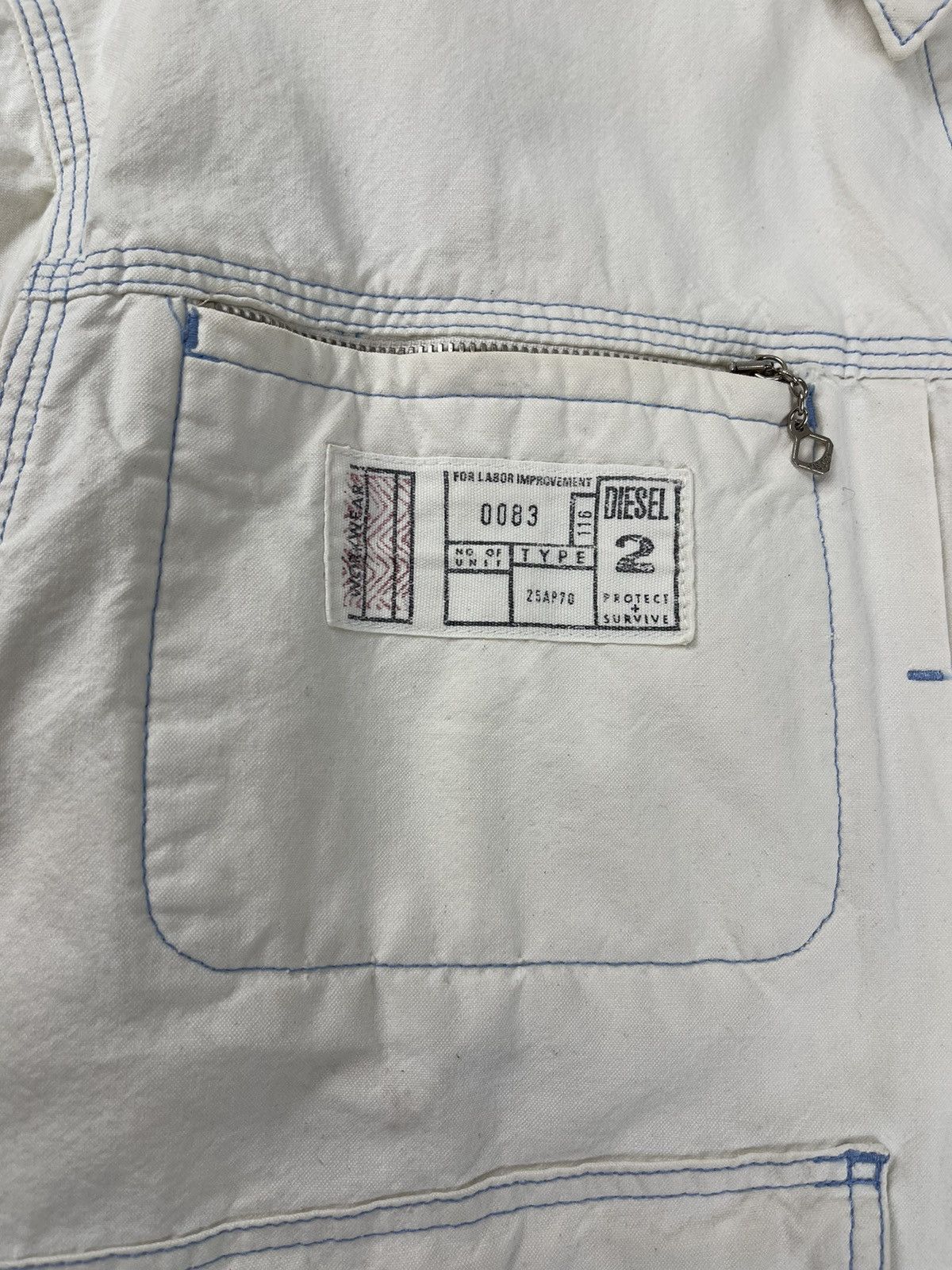 Diesel × Vintage Vintage Diesel DMB Work Wear Trucker Jacket Size US L / EU 52-54 / 3 - 3 Thumbnail