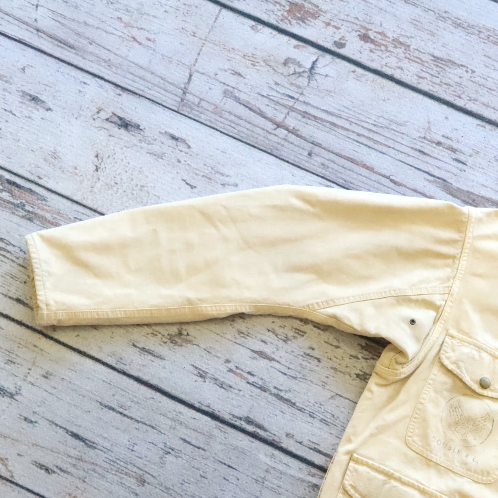 Doublet VINTAGE Double RL Ralph Lauren Trucker Jacket XS Men Beige Bomber Jacket Jacket Mens XS Beige Vintage Trucker Jacket Ralph Lauren Double RL Size US XS / EU 42 / 0 - 4 Thumbnail