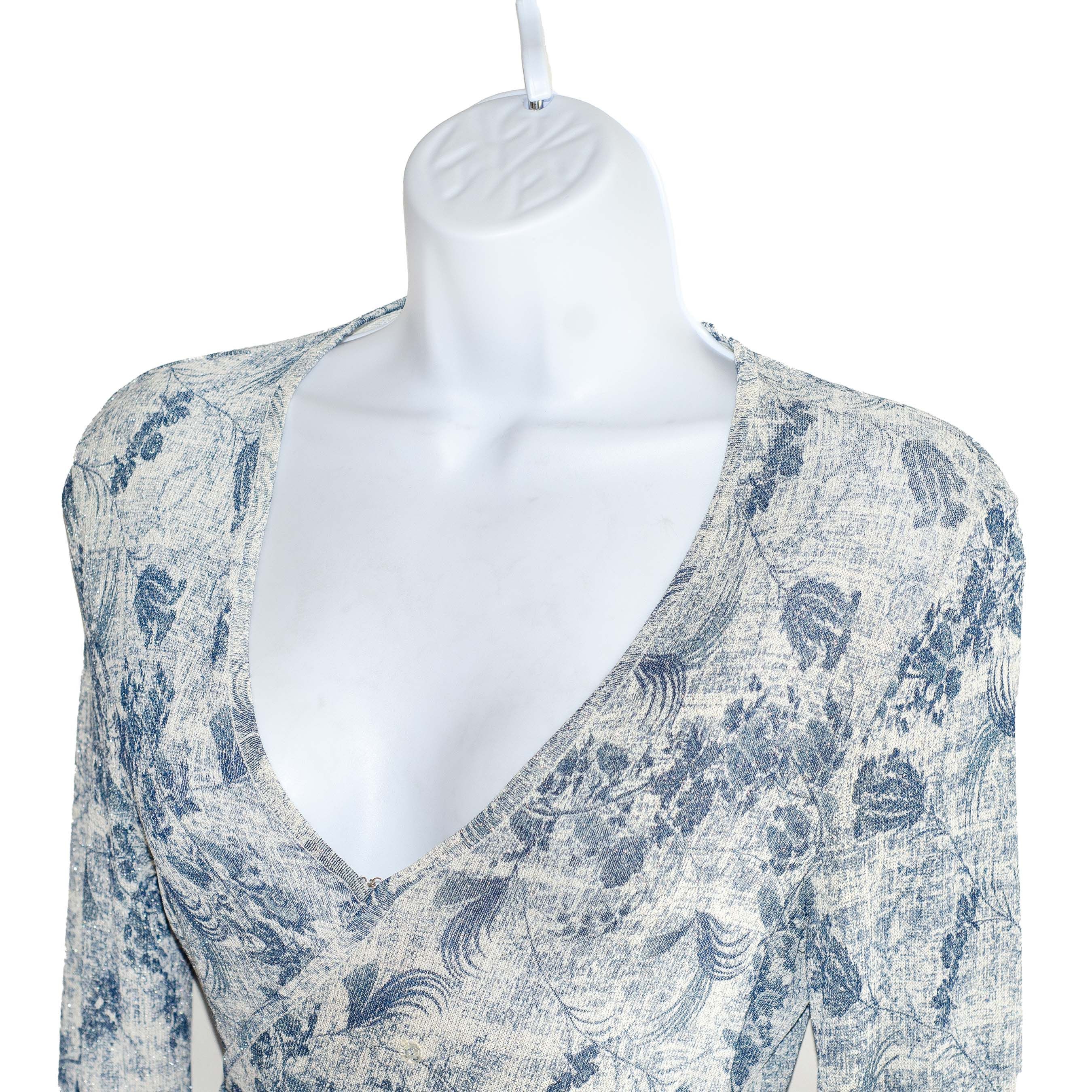 Dior Christian Dior by John Galliano 2001 Blue Short Jacket Size M / US 6-8 / IT 42-44 - 8 Thumbnail