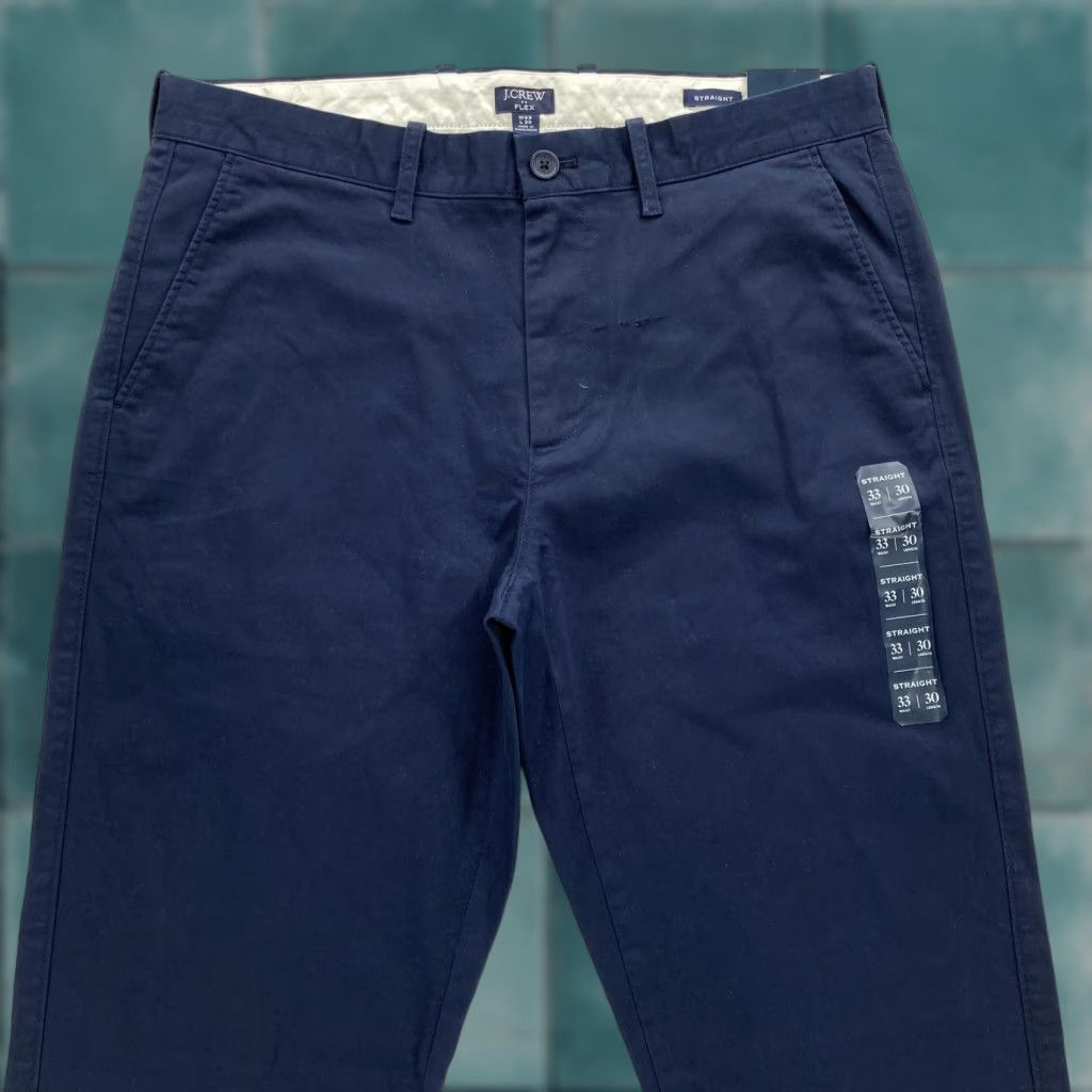 J.Crew J.Crew Flex Pants Mens 34x32 Straight Chino Blue Stretch Preppy Casual Work Business Size US 34 / EU 50 - 1 Thumbnail