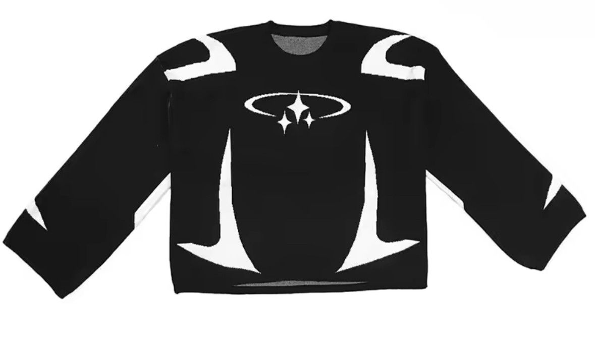 Japanese Brand Y2K Vintage Aesthetics Star Pattern Graphic Sweater Size US M / EU 48-50 / 2 - 2 Thumbnail