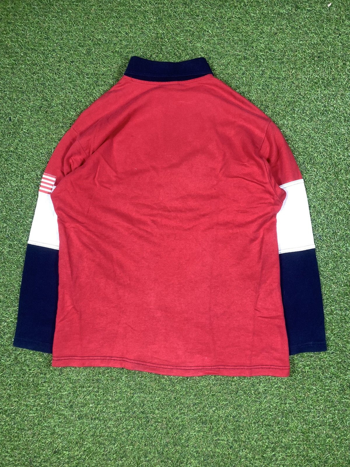 Japanese Brand Vintage 90s USA 1/4 sweatshirt big logo streetwear style Size US M / EU 48-50 / 2 - 6 Thumbnail