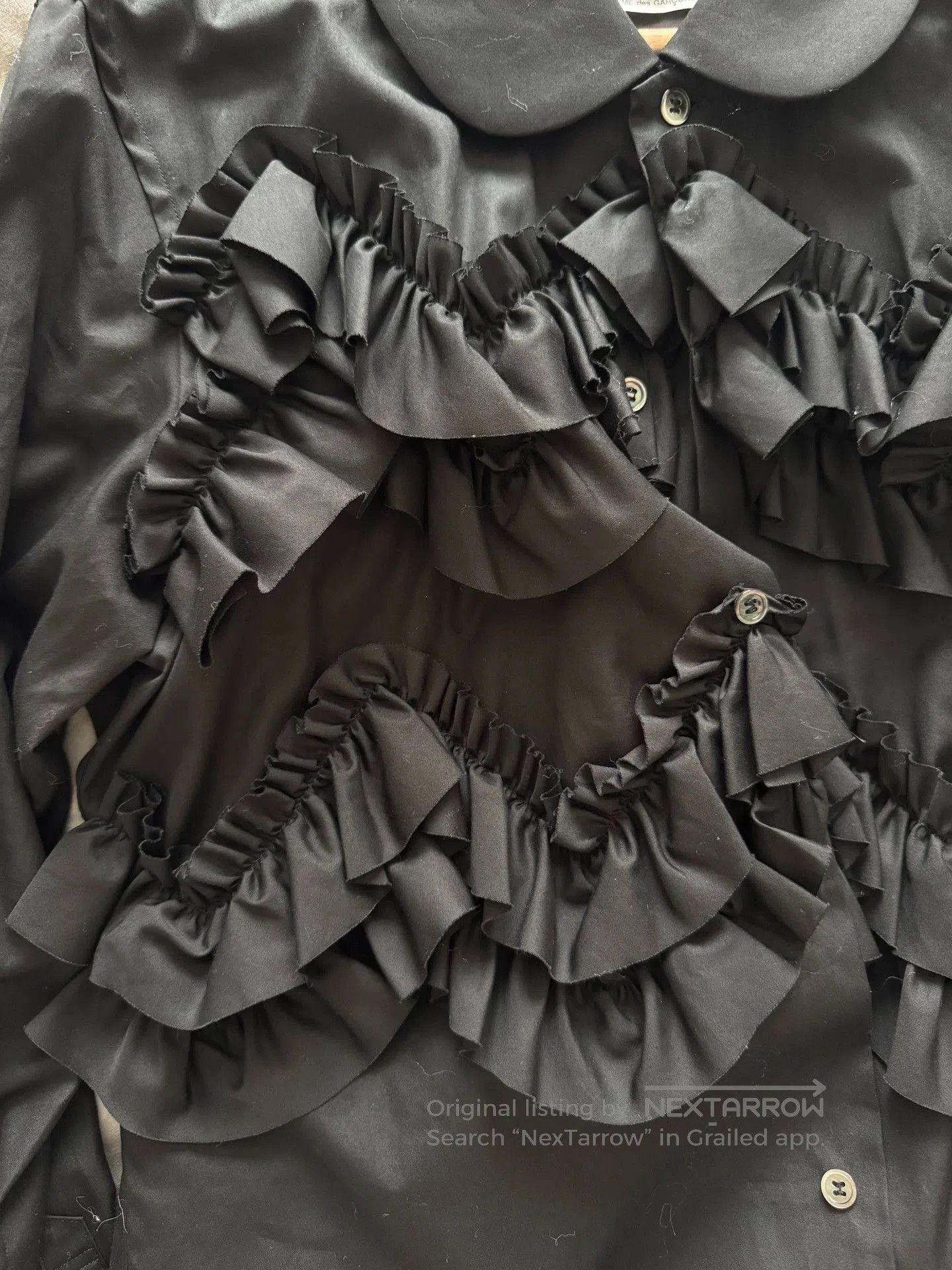 Comme des Garcons Comme des Garcons Ruffled Black Shirt. Size US L / EU 52-54 / 3 - 7 Thumbnail