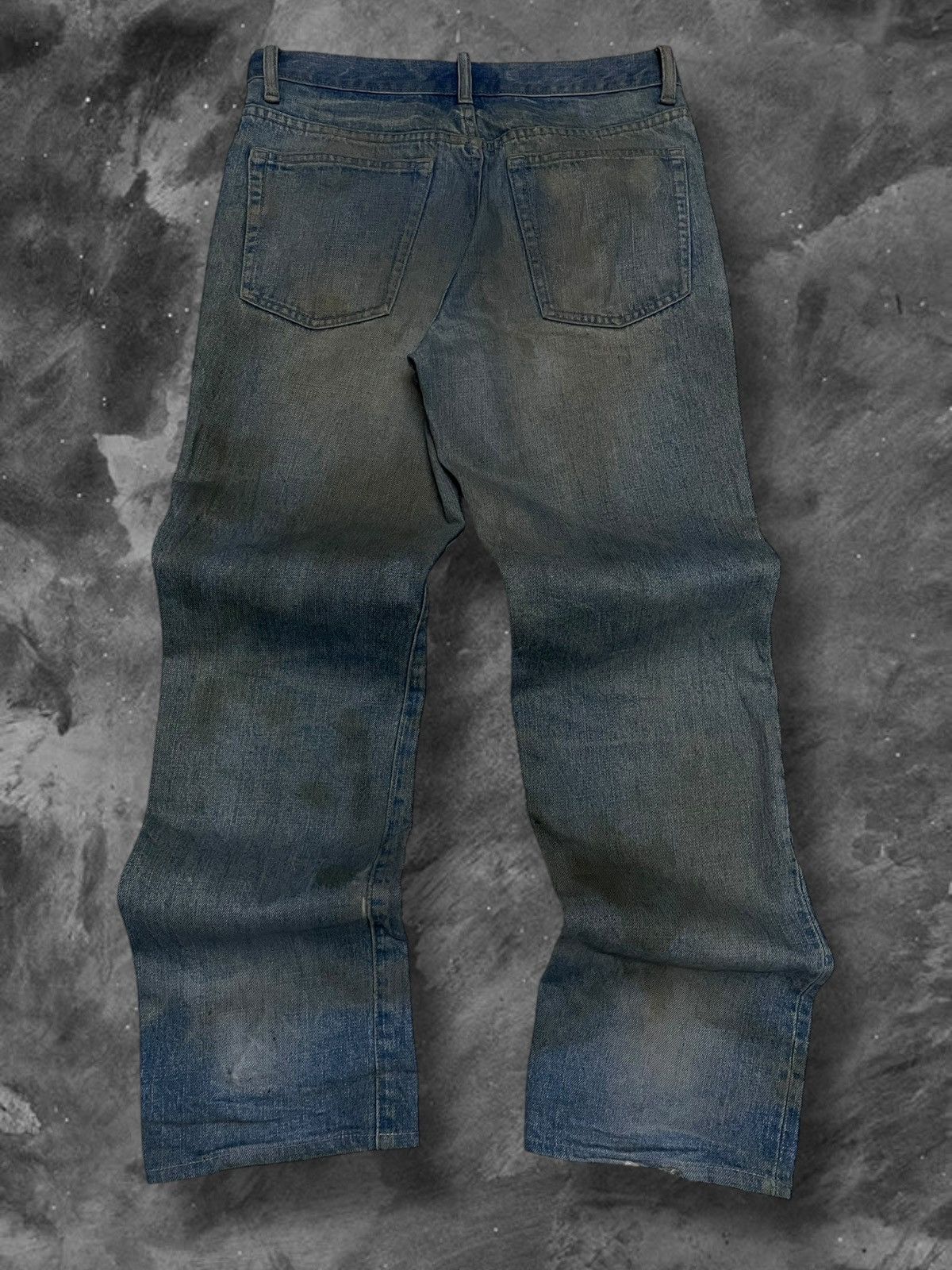 Japanese Brand Vintage 1990s Japan Designer POINT War Control Mudwash Denim Size US 29 - 9 Thumbnail