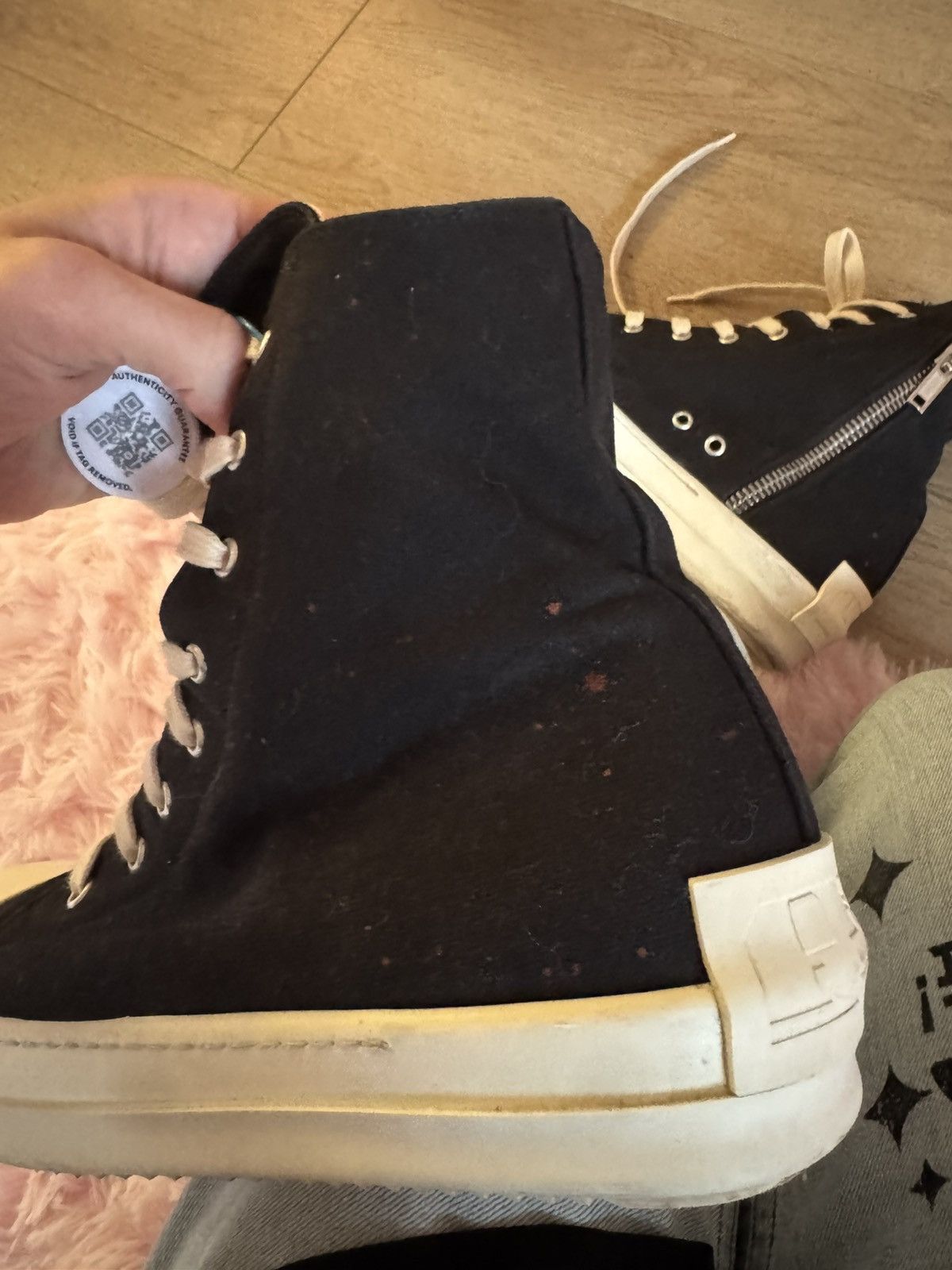 Rick Owens Canvas Ramones High Size US 9 / EU 42 - 3 Thumbnail