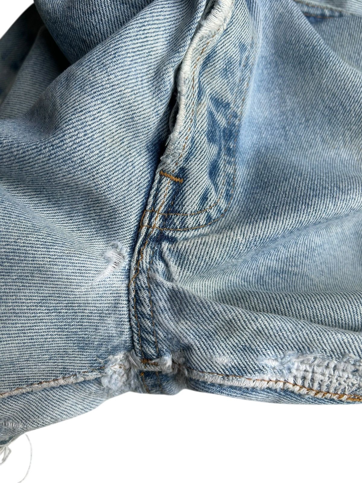Levi's 80's THRASHED Levi's 524 Selvedge Reconstructed Repair Denim Size US 29 - 14 Thumbnail