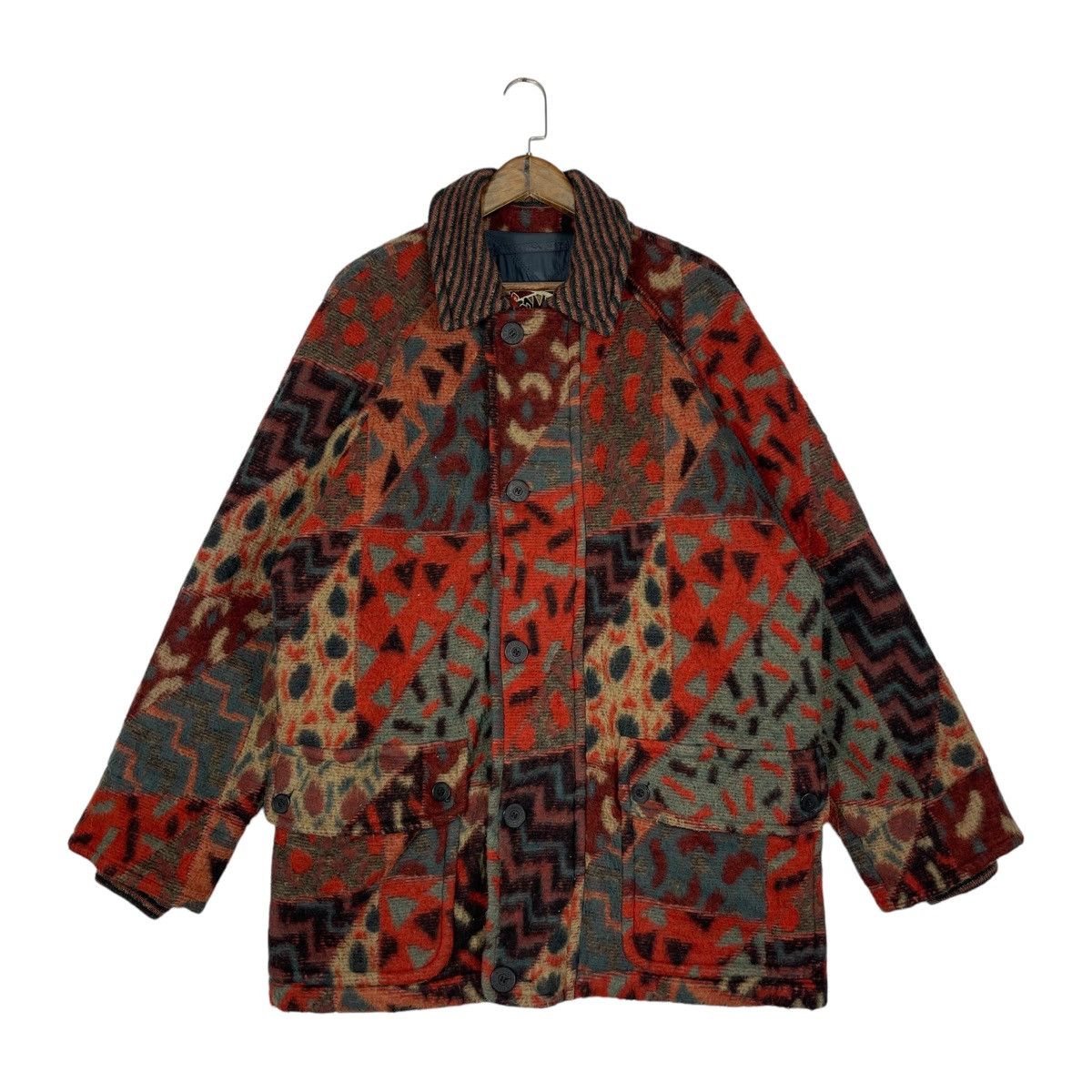 Missoni Vintage Missoni Sport Geometric Abstract Wool Blend Jacket Size M / US 6-8 / IT 42-44 - 1 Thumbnail
