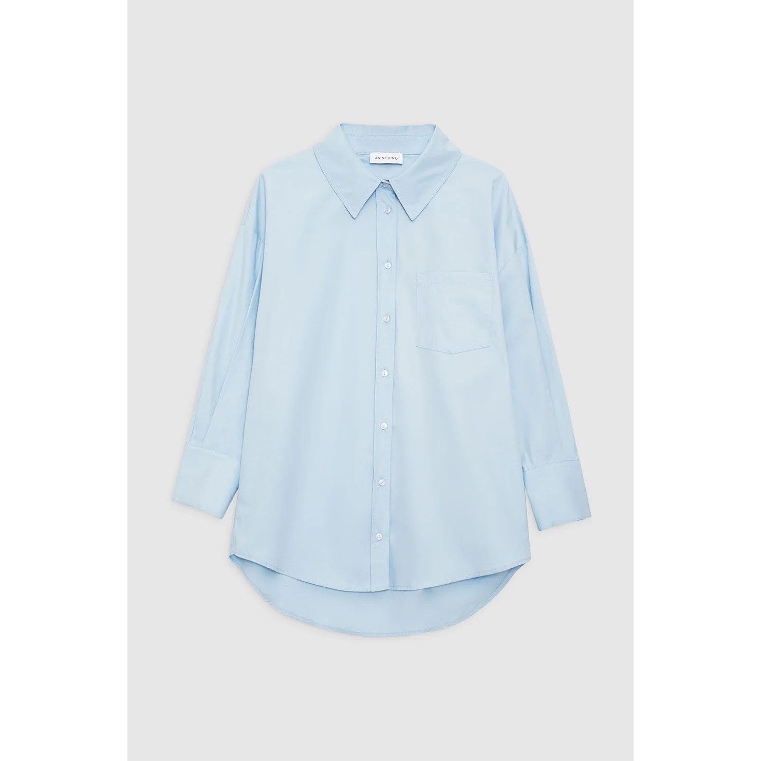Anine Bing Anine Bing Long Sleeve Collared Mika Shirt Blue Womens S Size S / US 4 / IT 40 - 1 Thumbnail