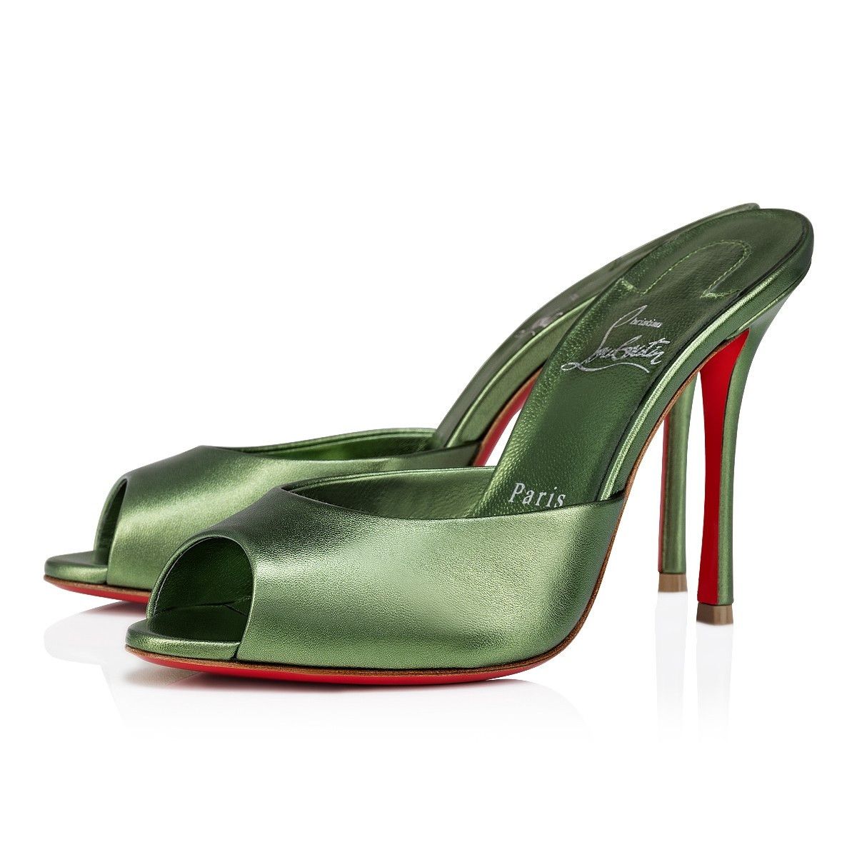 Christian Louboutin o1s1wg110225 Heels in Olive Size US 12 / IT 42 - 2 Thumbnail