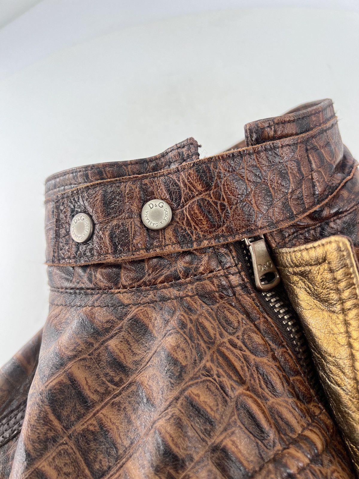 Dolce & Gabbana AW05 CROCODILE LEATHER JACKET Size US M / EU 48-50 / 2 - 5 Thumbnail