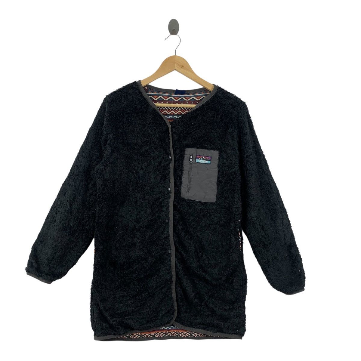Other OUTDOOR USA Deep Pile Sherpa Over Print Aztec Fleece Jacket Size M / US 6-8 / IT 42-44 - 5 Thumbnail