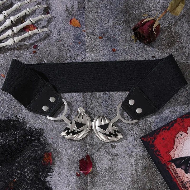 Leather × Vintage 70CM Elastic Halloween Pumpkin Belt Size ONE SIZE - 4 Thumbnail