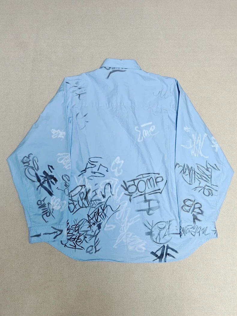 Balenciaga Balenciaga 24 FW Graffiti Mud Paint Long Sleeve Shirt 2502- Size US S / EU 44-46 / 1 - 3 Thumbnail