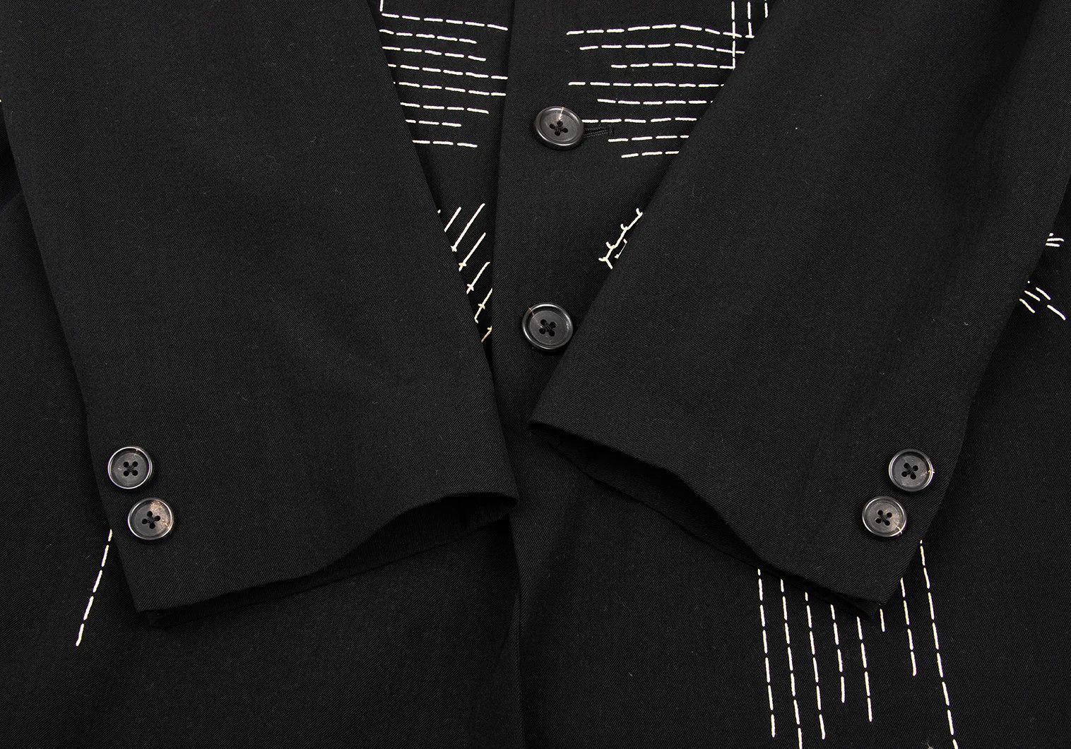 Yohji Yamamoto Yohji Yamamoto Wool Gabardine Jacket Black M Size US M / EU 48-50 / 2 - 7 Thumbnail