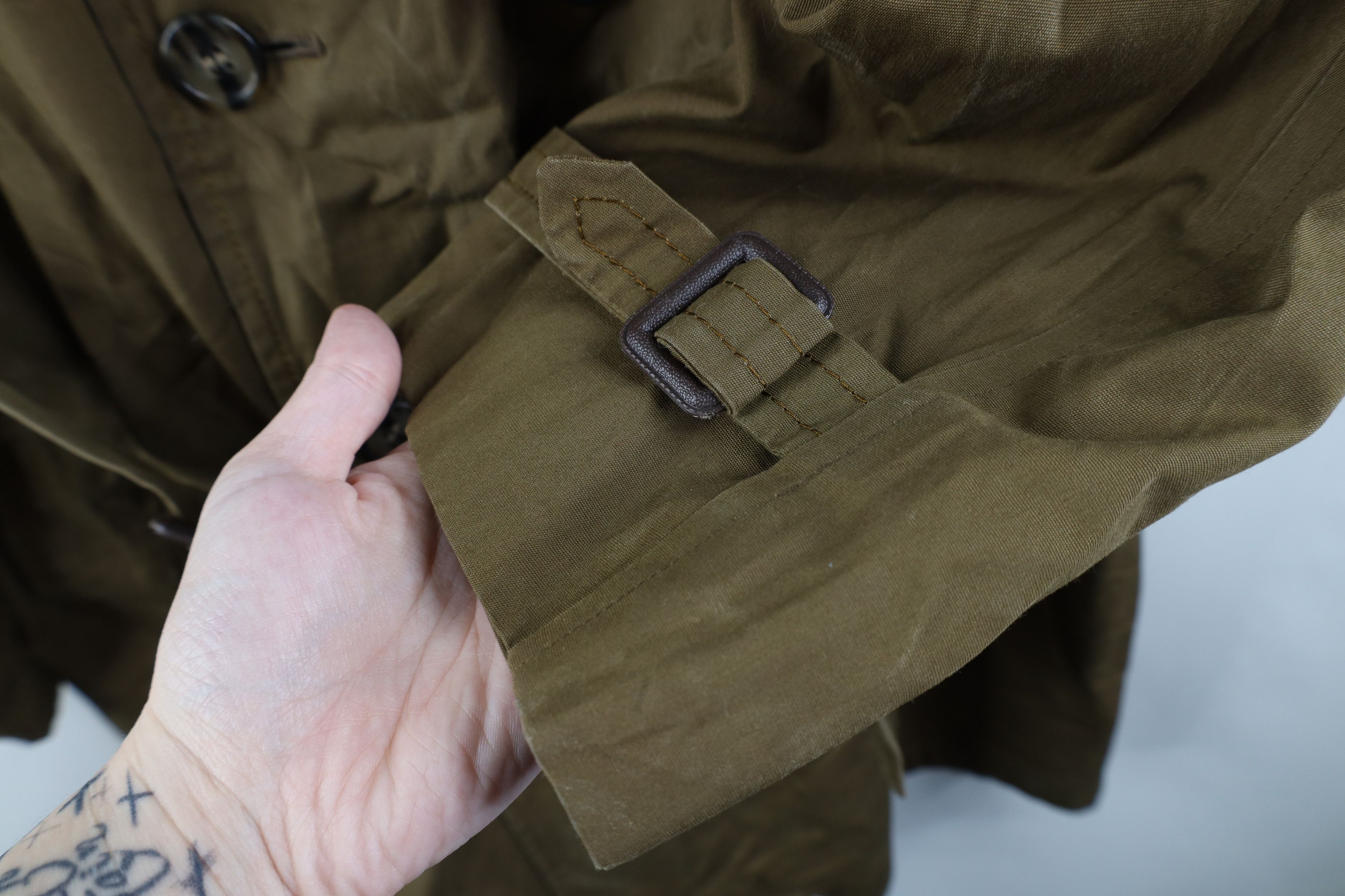 Vintage Vintage 70s Streetwear Cloth Belted Trench Coat Jacket Size US XL / EU 56 / 4 - 4 Thumbnail