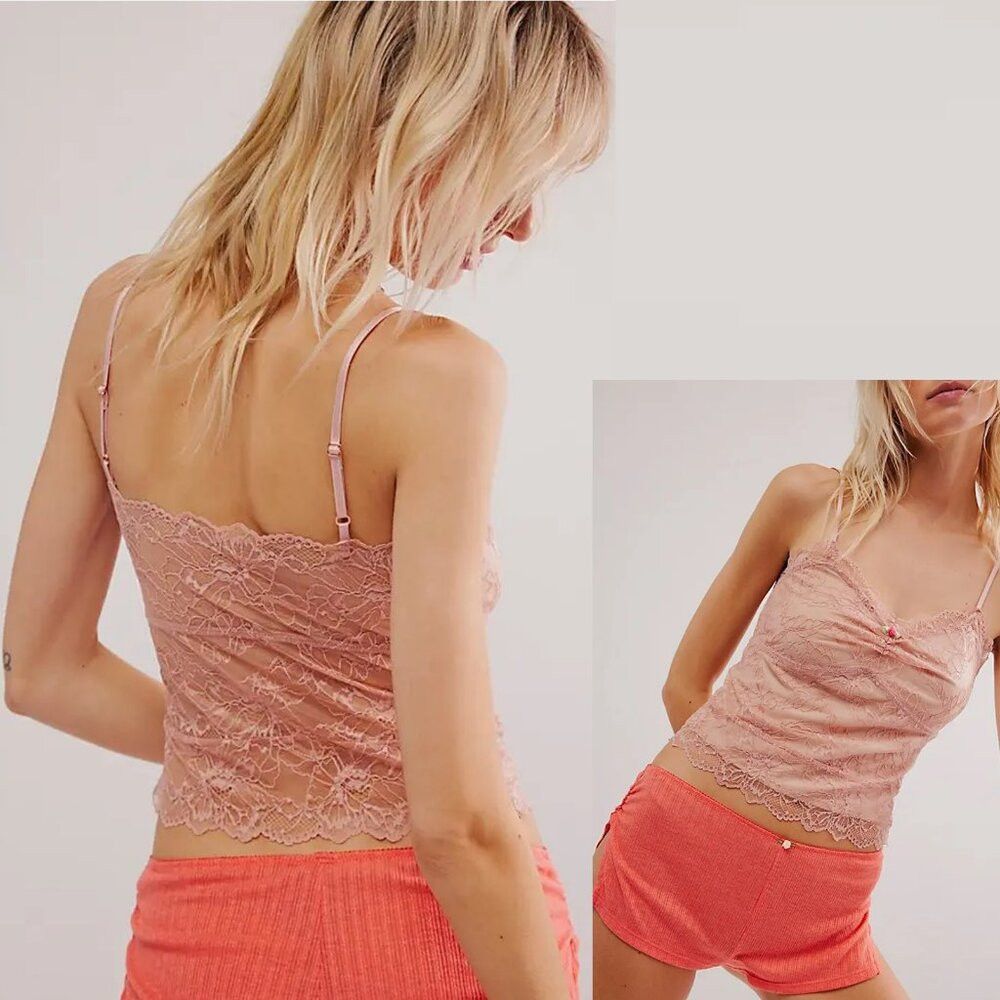 Free People New Free People Lacey Essential Misty Rose Cami Size M Size M / US 6-8 / IT 42-44 - 1 Thumbnail