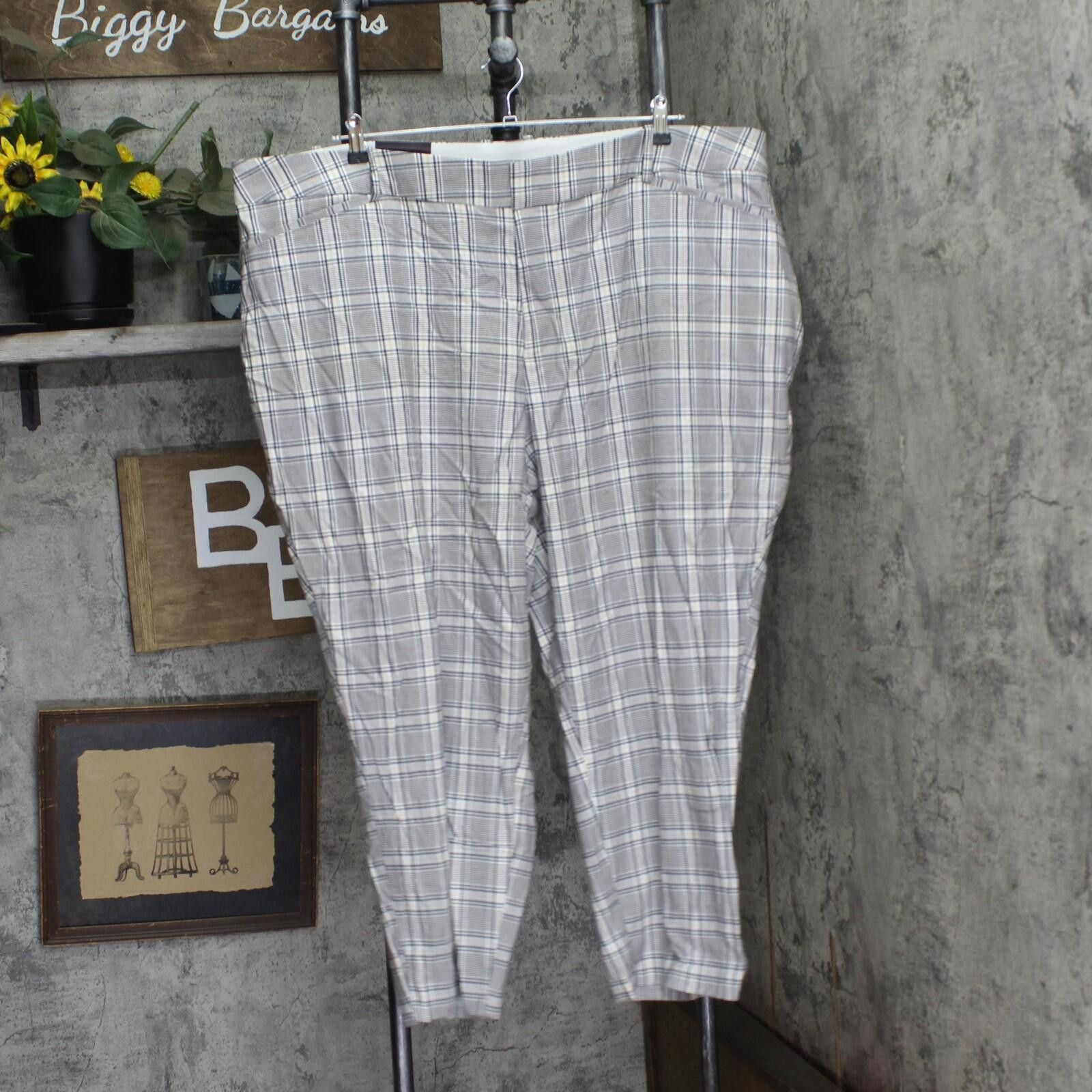 Other Nwt Ava & Viv Womens Pants 89557691 Cream Plaid Off White 26 Size 26" / US 2 / IT 38 - 1 Thumbnail