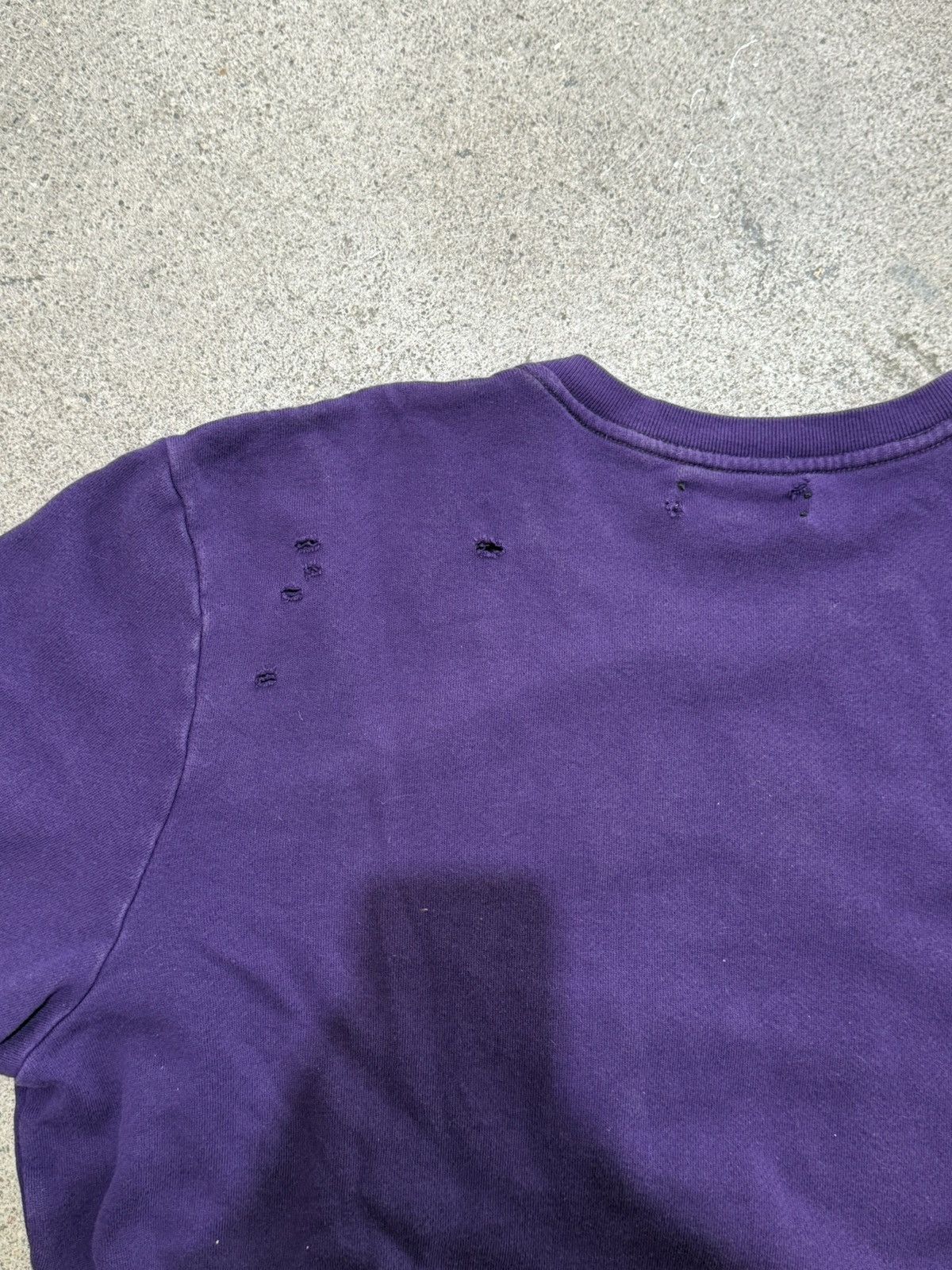 Amiri Amiri Poison Distressed Crewneck Purple Size US L / EU 52-54 / 3 - 4 Thumbnail