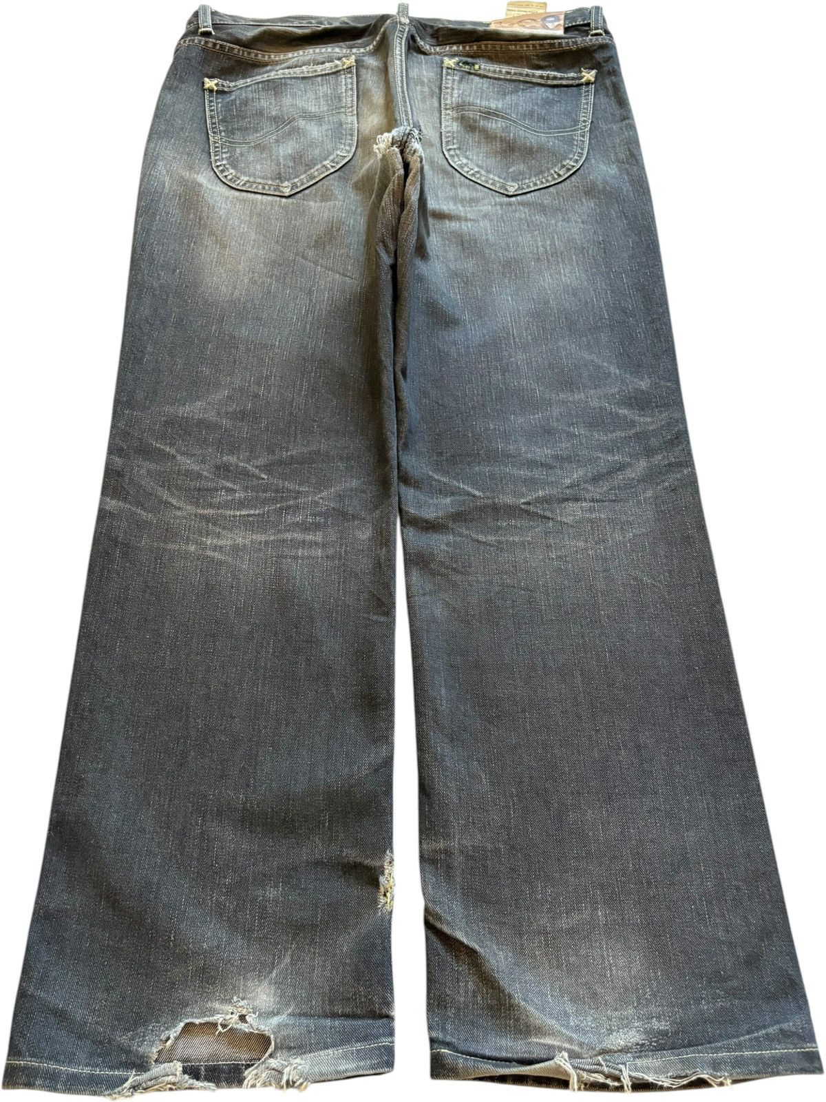 Lee Vintage Lee Rusty Wash Distressed Loose Baggy Jeans Size US 34 / EU 50 - 2 Thumbnail