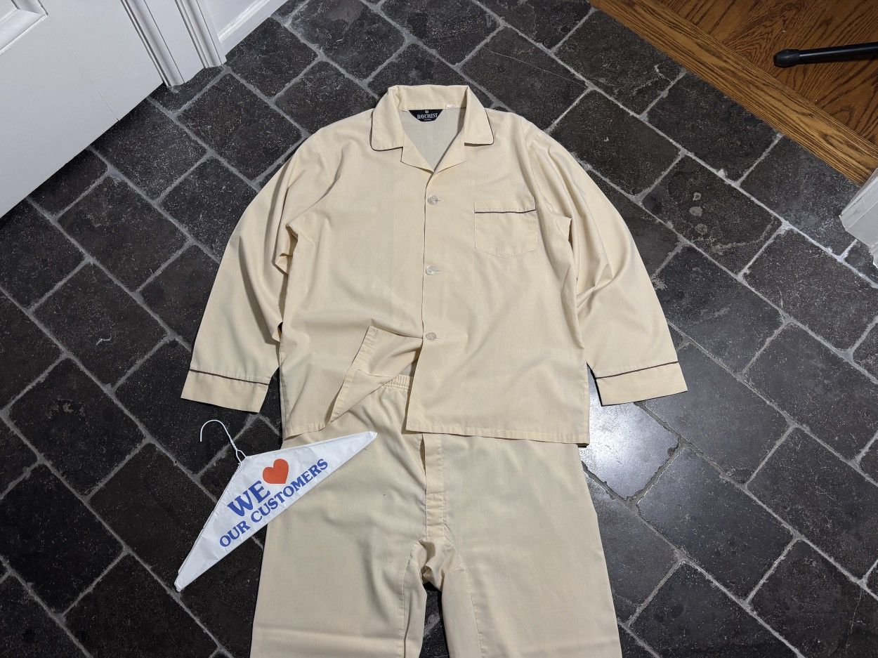 Vintage Vintage Matching Pyjama Set Shirt Pants Sleep 80s 90s Size US 38 / EU 54 - 19 Thumbnail