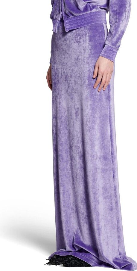 Balenciaga o1mt1gz0924 Maxi Skirt in Purple Size 27" / US 4 / IT 40 - 5 Thumbnail