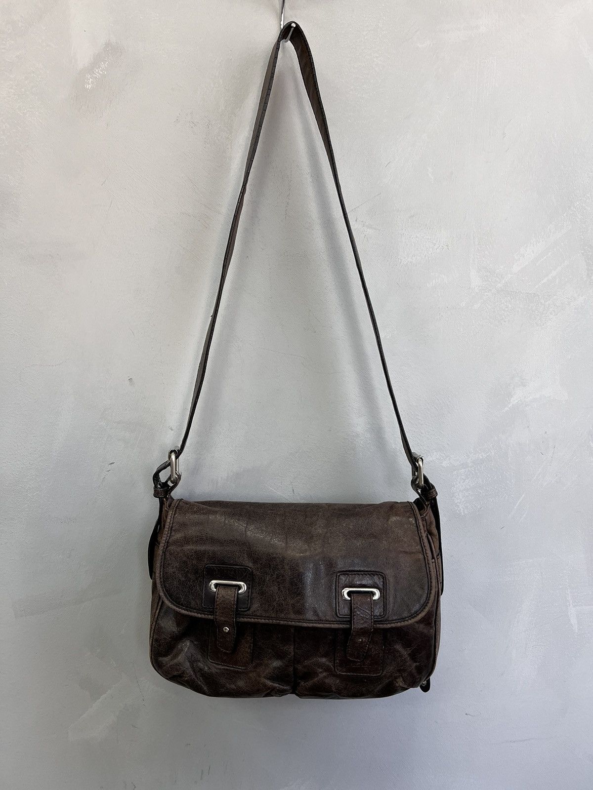 Japanese Brand VINTAGE Y2K LEATHER LGB STYLE KMRII LEATHER BAG Size ONE SIZE - 2 Thumbnail