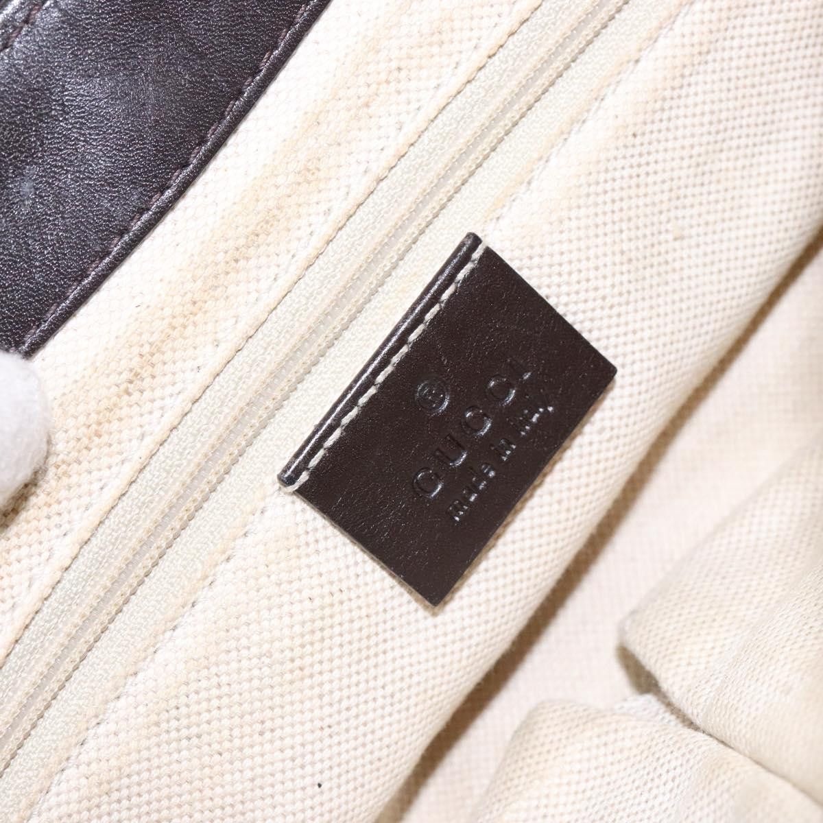 Gucci GUCCI GG Canvas Shoulder Bag Beige Silver Brown Size ONE SIZE - 17 Thumbnail