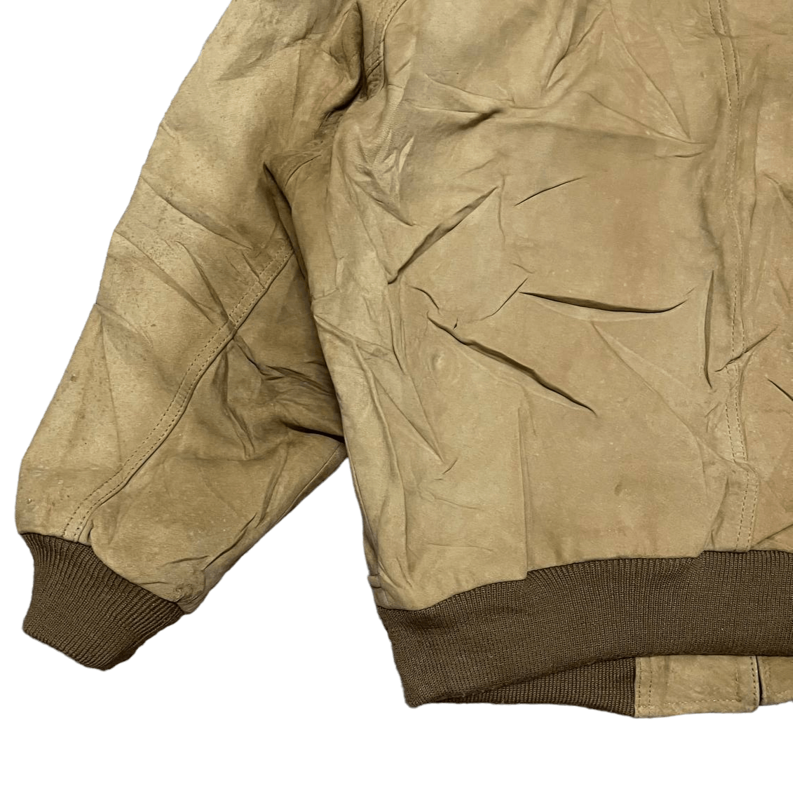 Leather Vintage Ruff-Hewn Sheep Leather Bomber Jacket Size US M / EU 48-50 / 2 - 15 Thumbnail