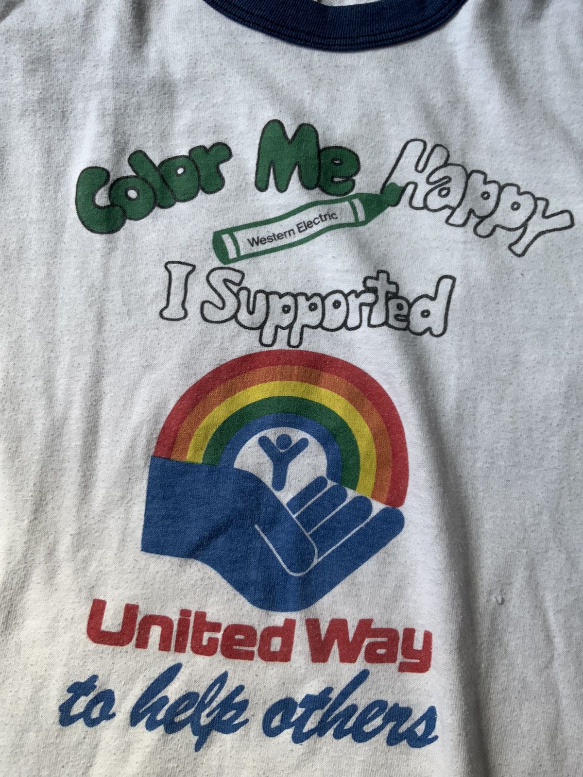 Vintage Vintage hanes graphic ringer tee rainbow tshirt Size US M / EU 48-50 / 2 - 3 Thumbnail