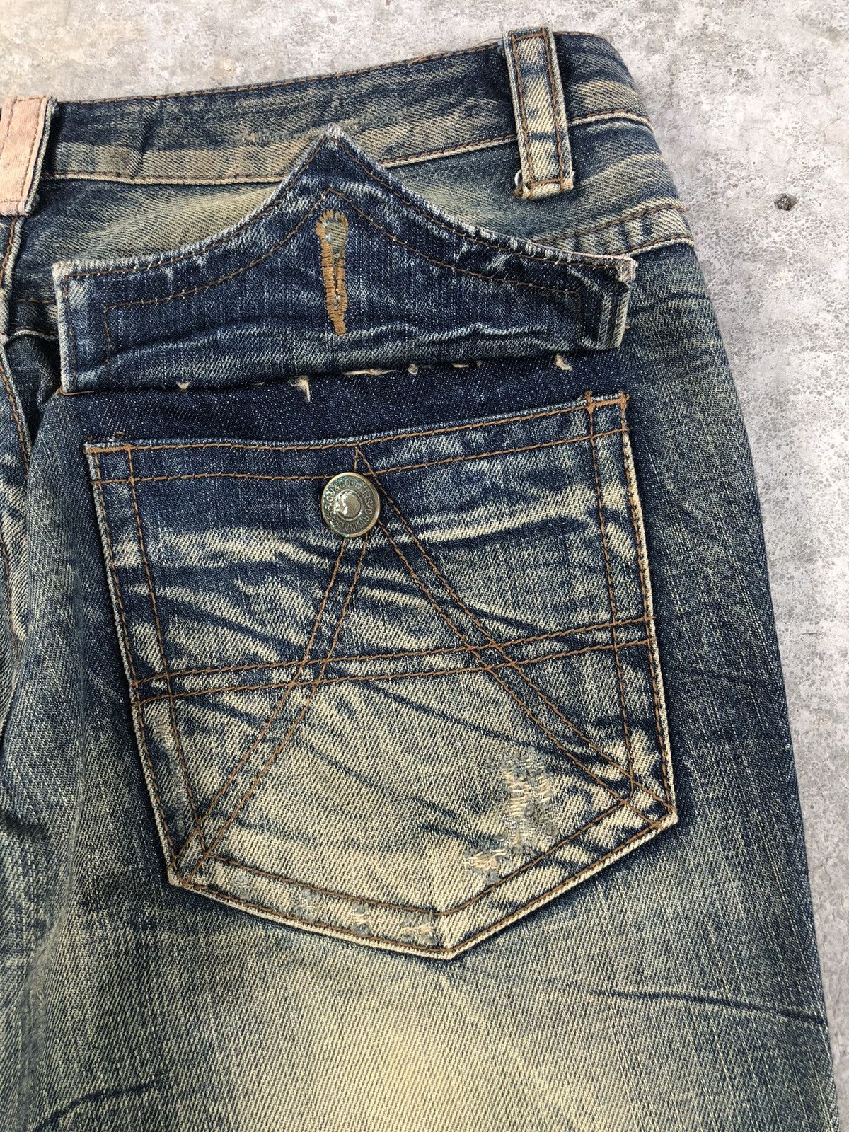 Japanese Brand Japanese Algate Flared Jeans Mud Wash Distressed Jeans Size US 32 / EU 48 - 17 Thumbnail